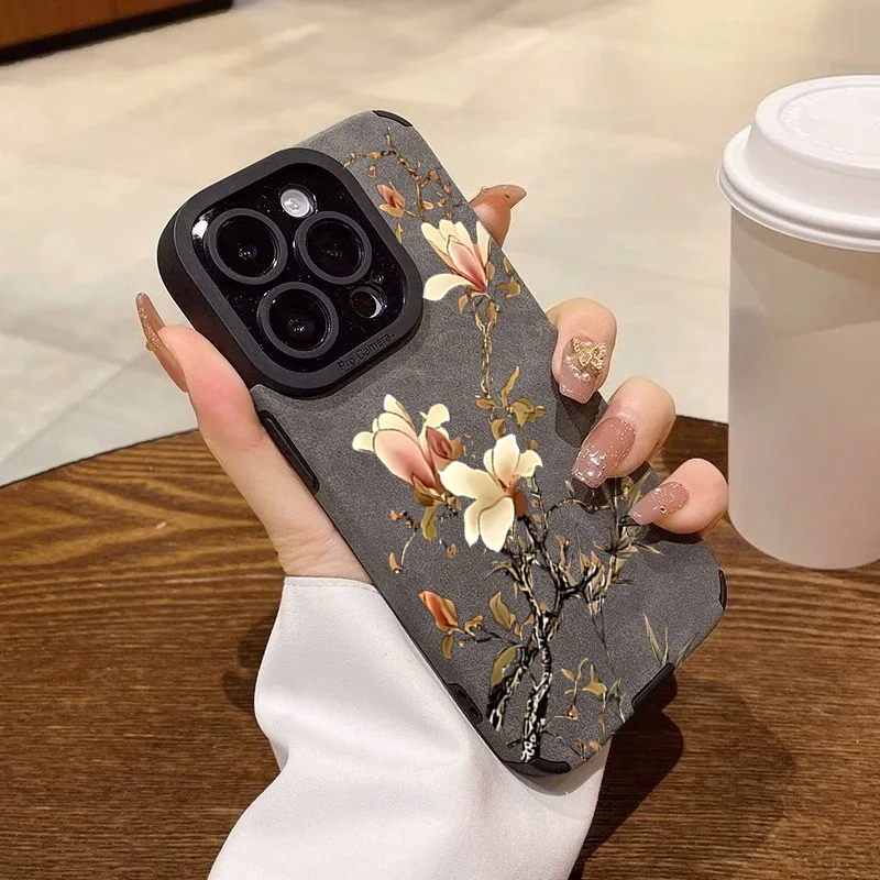 Элегантный чехол для телефона с цветком магнолии для iphone 17 - Фотография_2