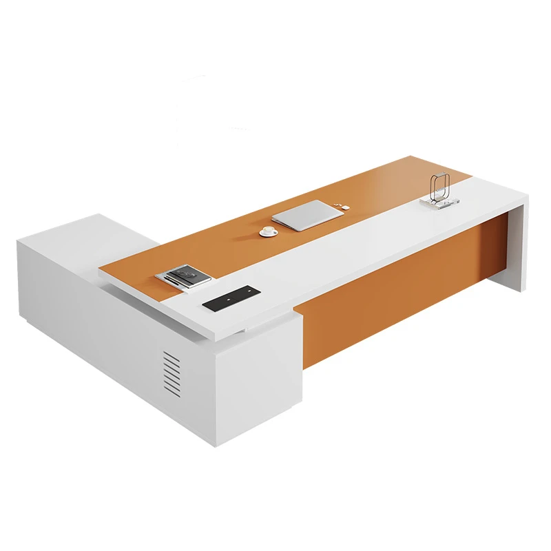 Современный легкий роскошный офисный органайзер l-образной формы с ящиками - Фотография_6