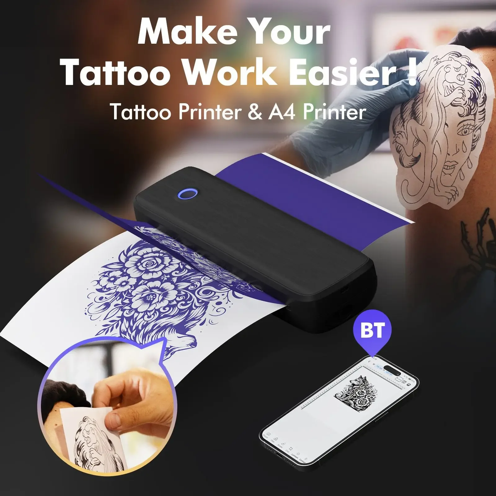 Bluetooth термомашина для татуировок - Фотография_4