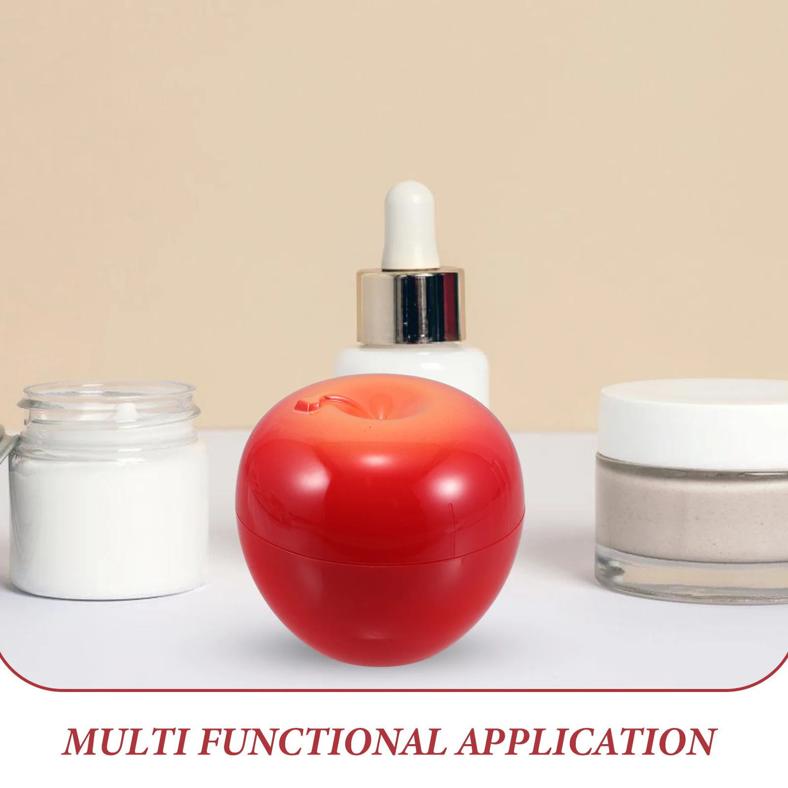 Портативная многоразовая банка для крема в форме яблока - Фотография_6