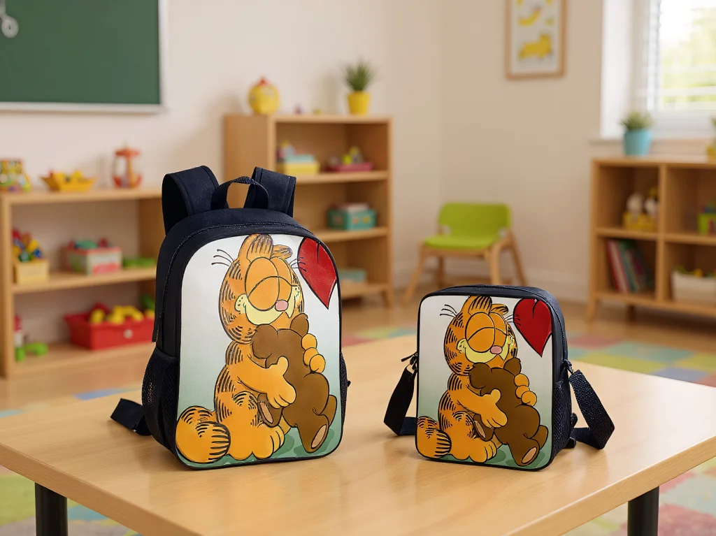 Горячий модный студенческий рюкзак garfield