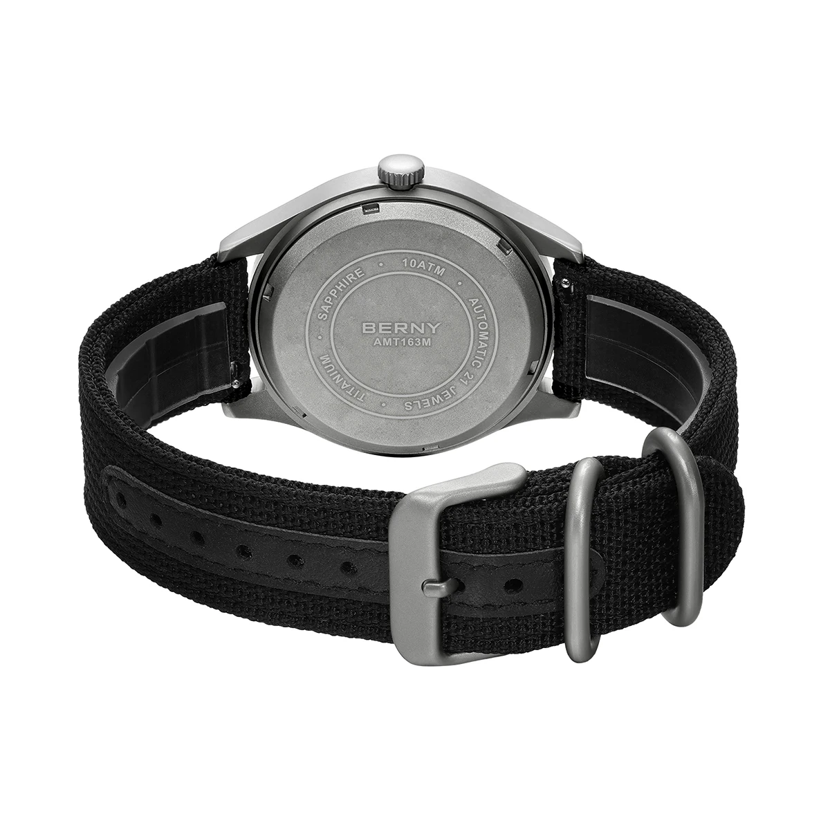 Berny титановые автоматические мужские полевые часы с датой и сапфиром - Фотография_4