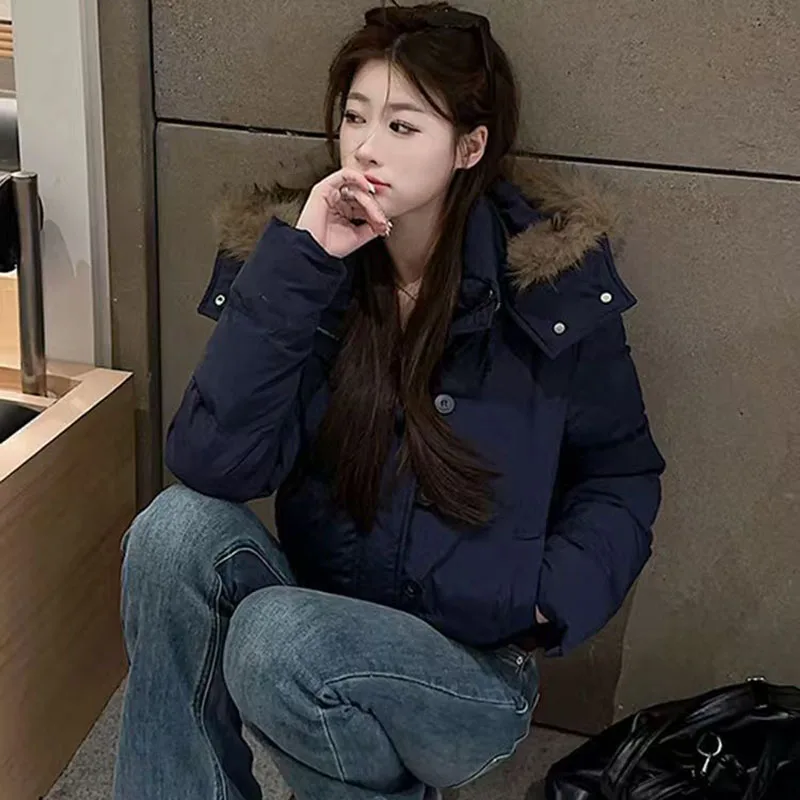 Корейские парки с меховым воротником и капюшоном - Фотография_4