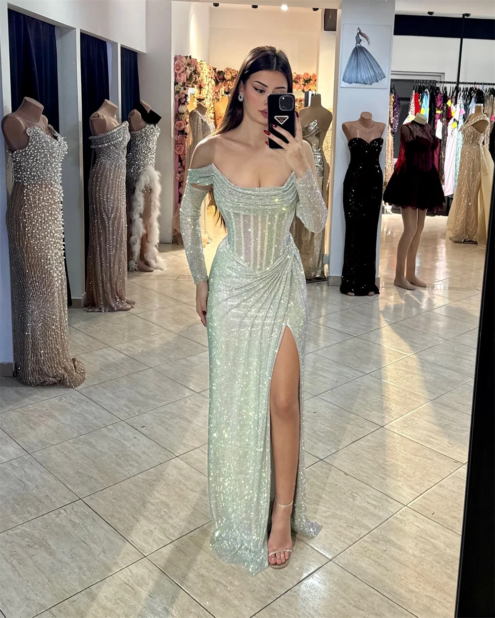 Contessa dubai серебряные блестящие - Фотография_2