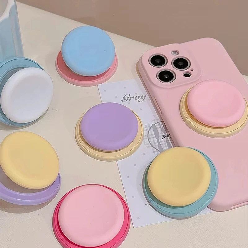 Симпатичный силиконовый круглый магнитный держатель macaron - Фотография_2