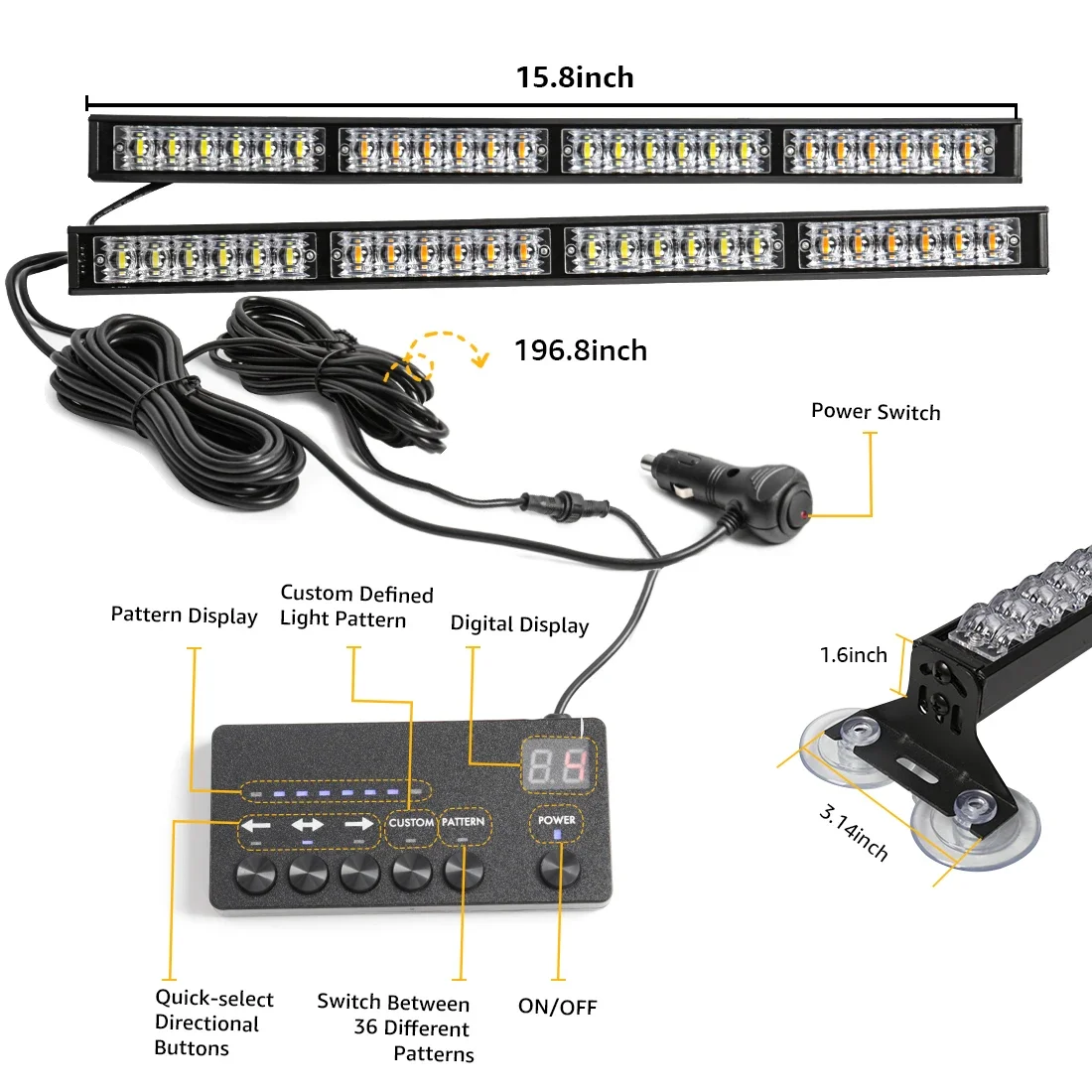 24 светодиода 2-в-1 предупреждающая - Фотография_2