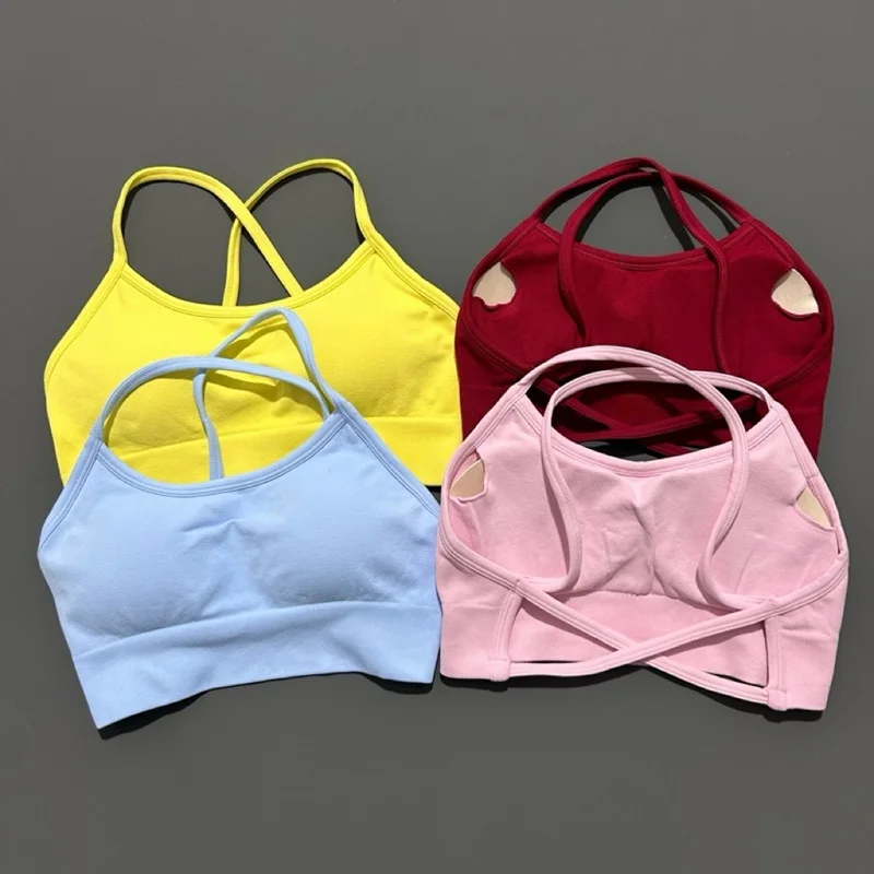 Женский спортивный бюстгальтер без логотипа с открытой спиной - Фотография_2