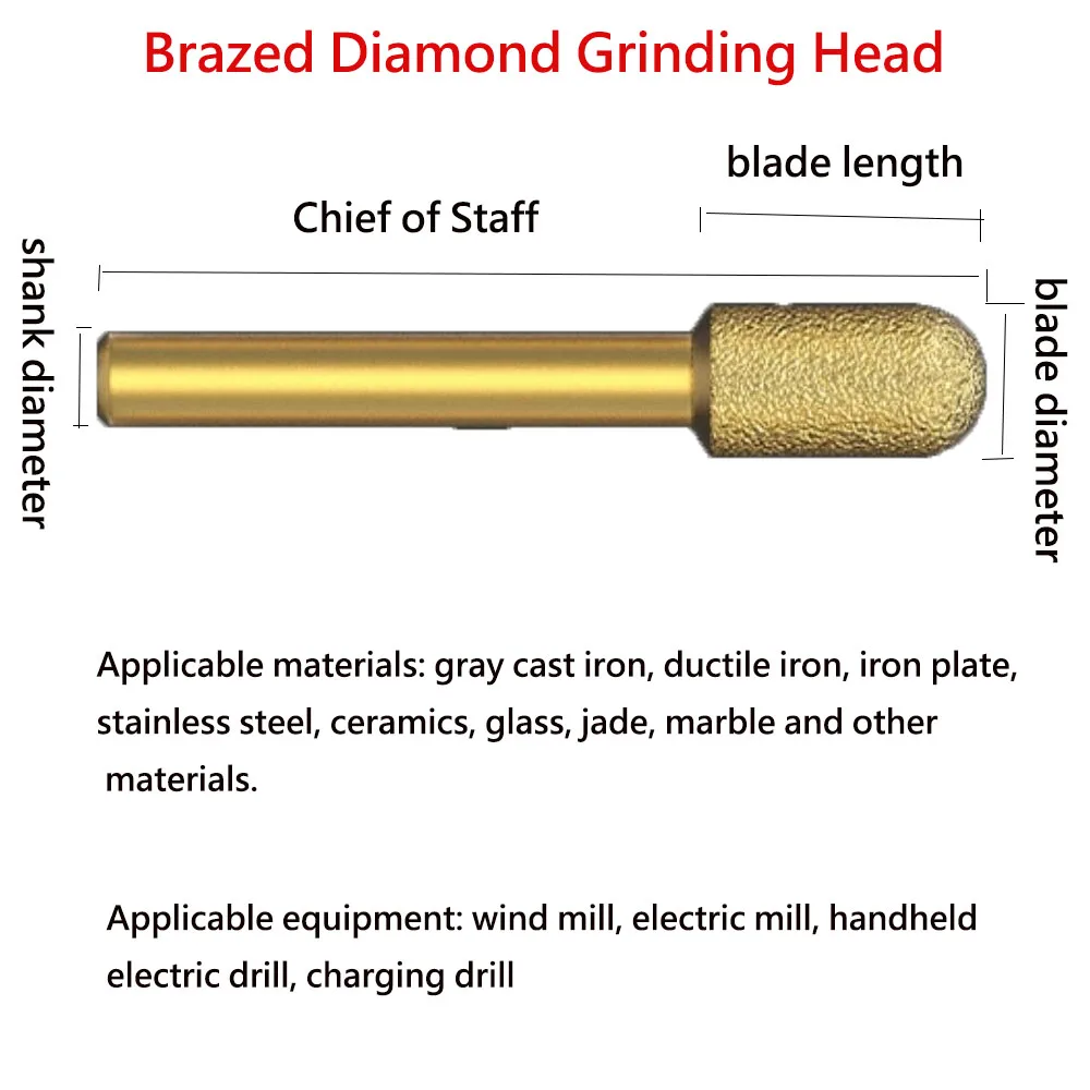 Ручка 6 мм. алмазная полировальная головка для песка - Фотография_3