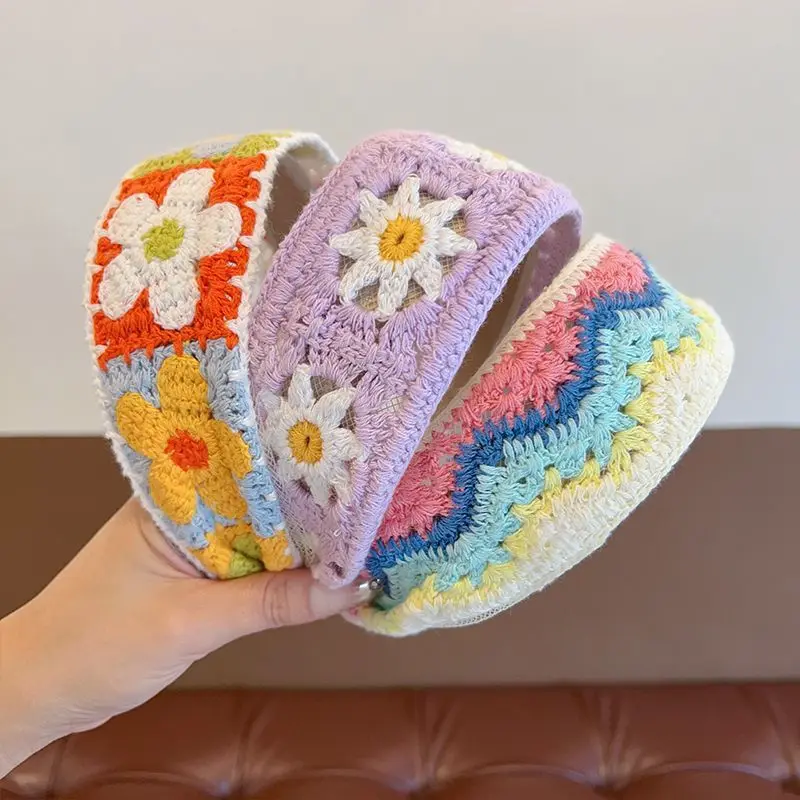 Детские обручи для волос с милой цветочной вышивкой - Фотография_4