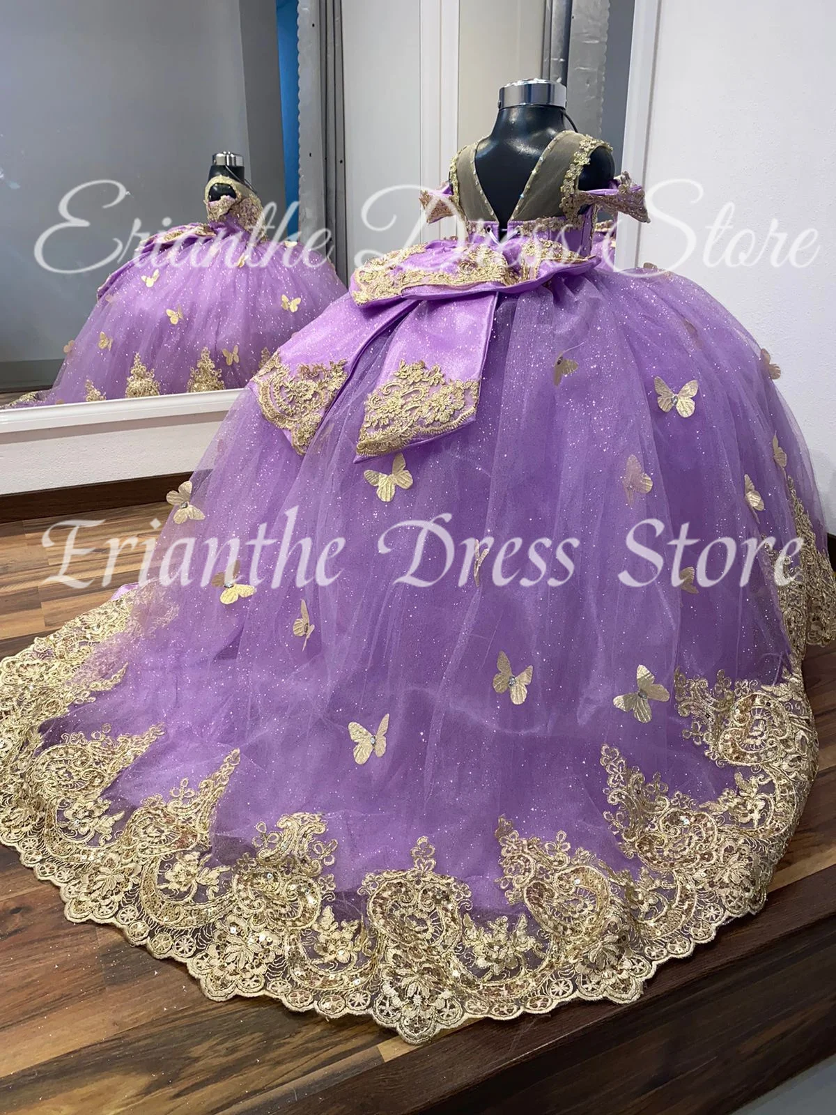 Сверкающее 3d платье с цветочным узором для девочек на свадьбу - Фотография_2