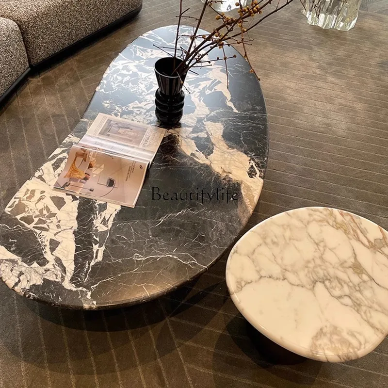 * журнальный столик из натурального черного мрамора - Фотография_2