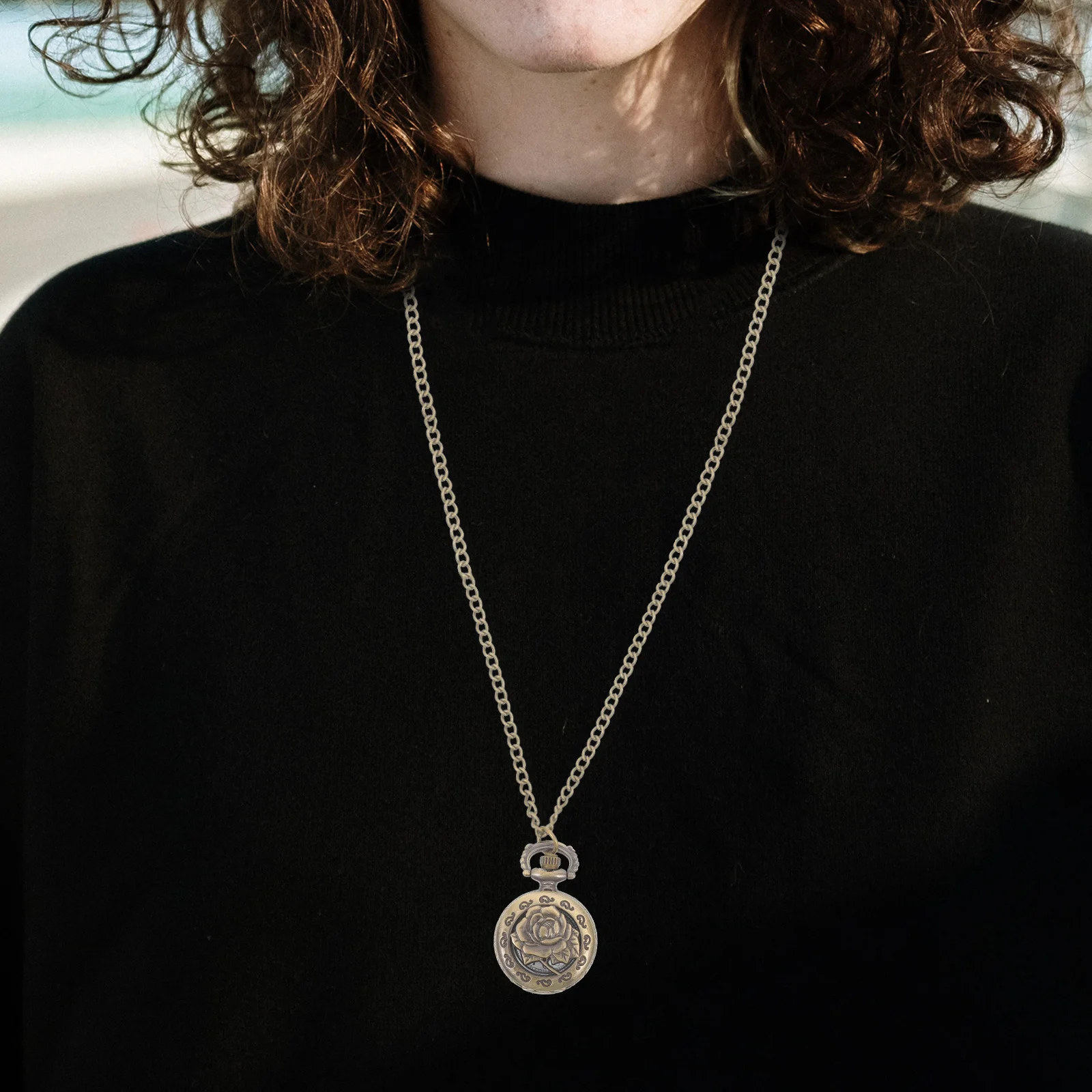 Бронзовые кварцевые карманные часы