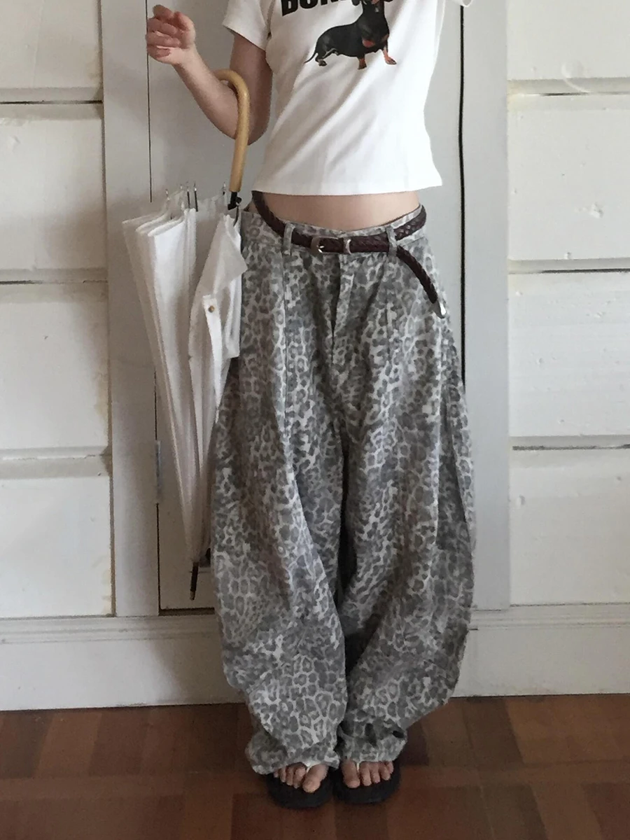 Reddachic женские джинсы с леопардовым принтом бойфренда y2k - Фотография_4