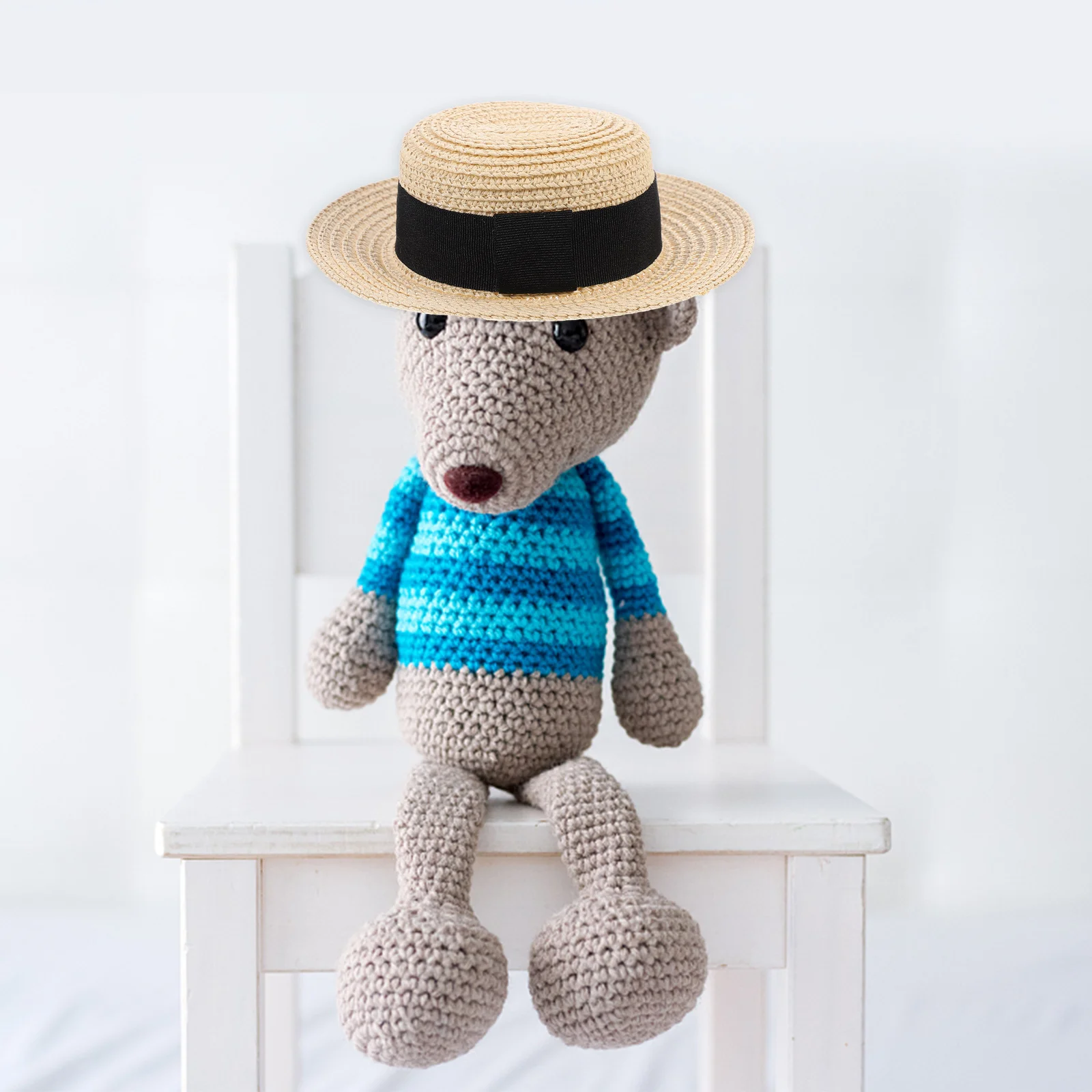 Мини-шляпа с травой для ручной работы - Фотография_4