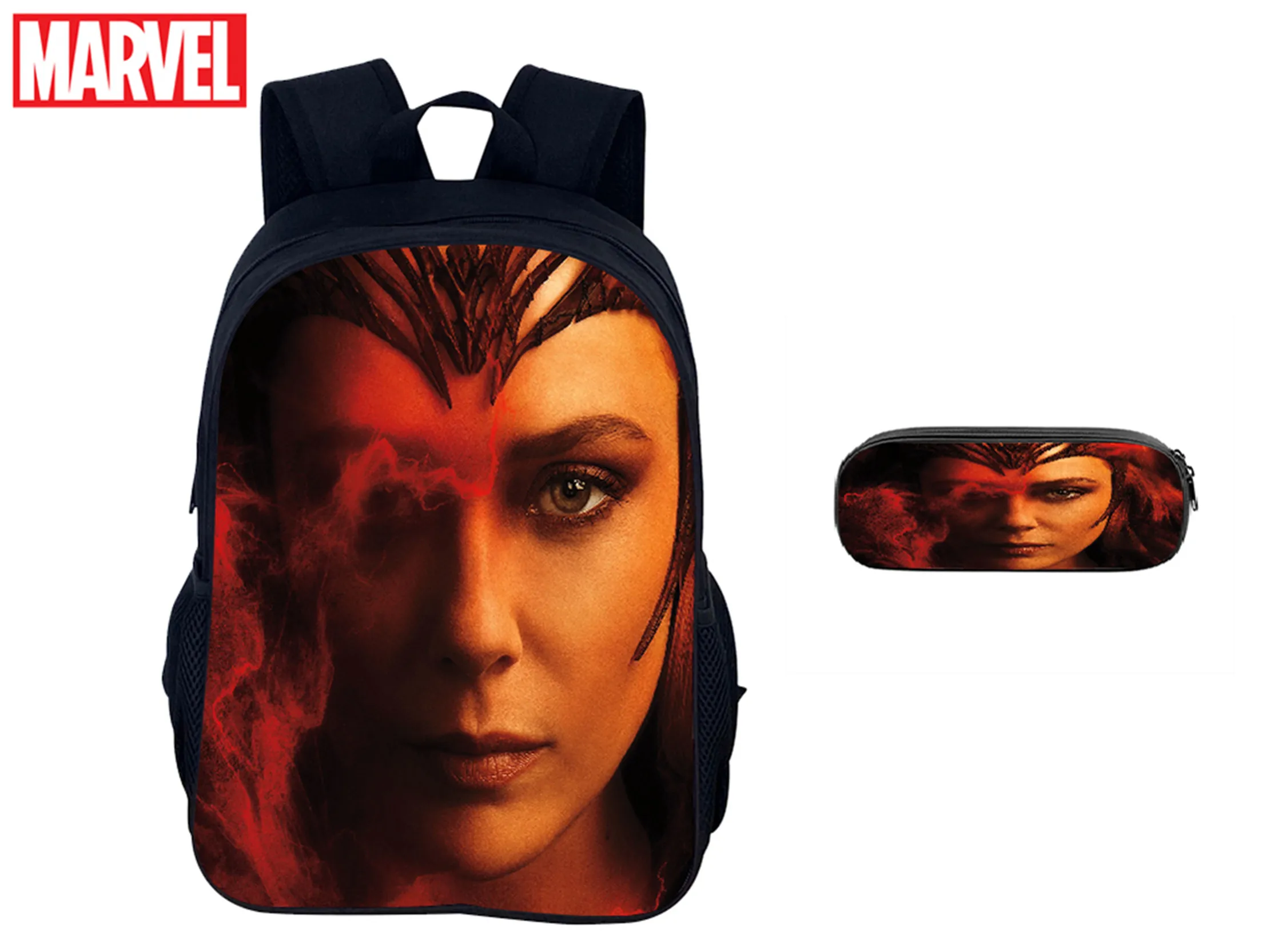 Детский холщовый водонепроницаемый рюкзак marvel с пеналом
