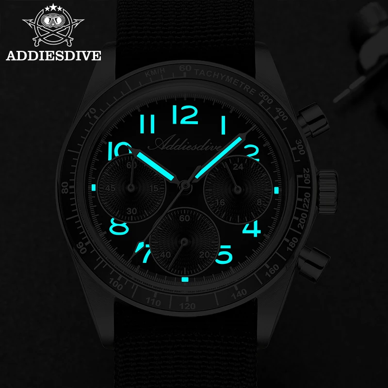 Addiesdive кварцевые модные повседневные мужские часы с хронографом - Фотография_6