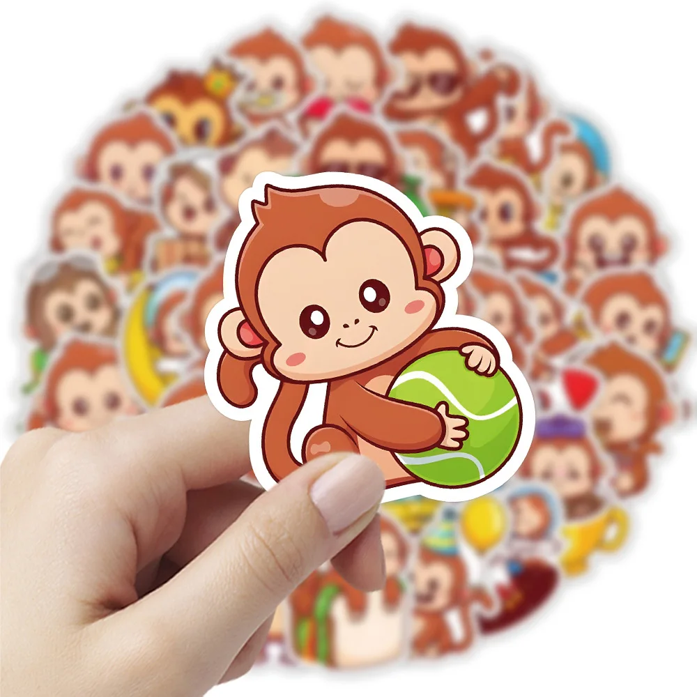 Милые наклейки с изображением обезьяны - Фотография_3