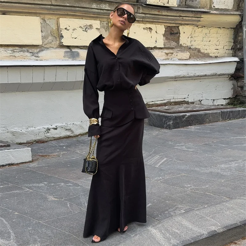 Осенний розовый, черный женский - Фотография_3