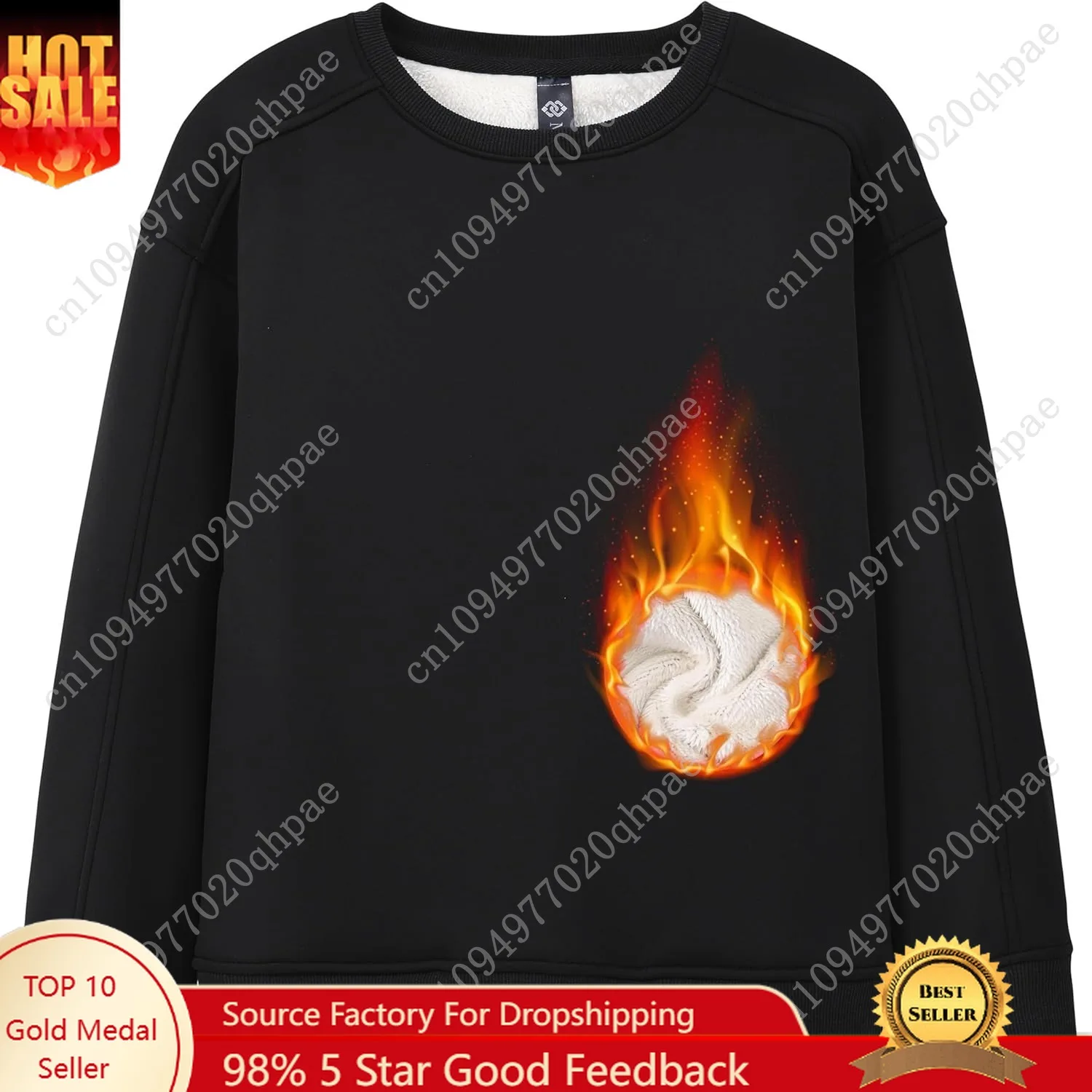 Зимний теплый пуловер унисекс с