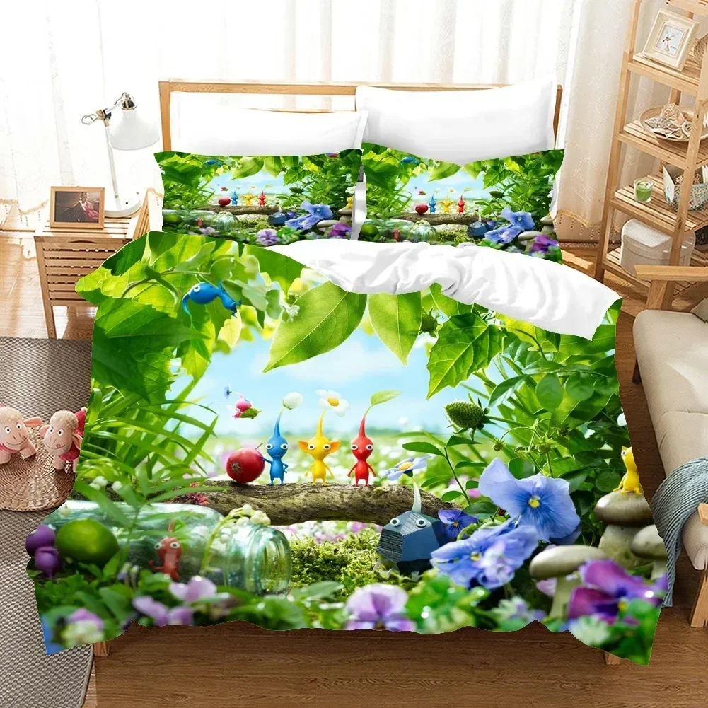 3d аниме pikmin комплекты постельного - Фотография_3