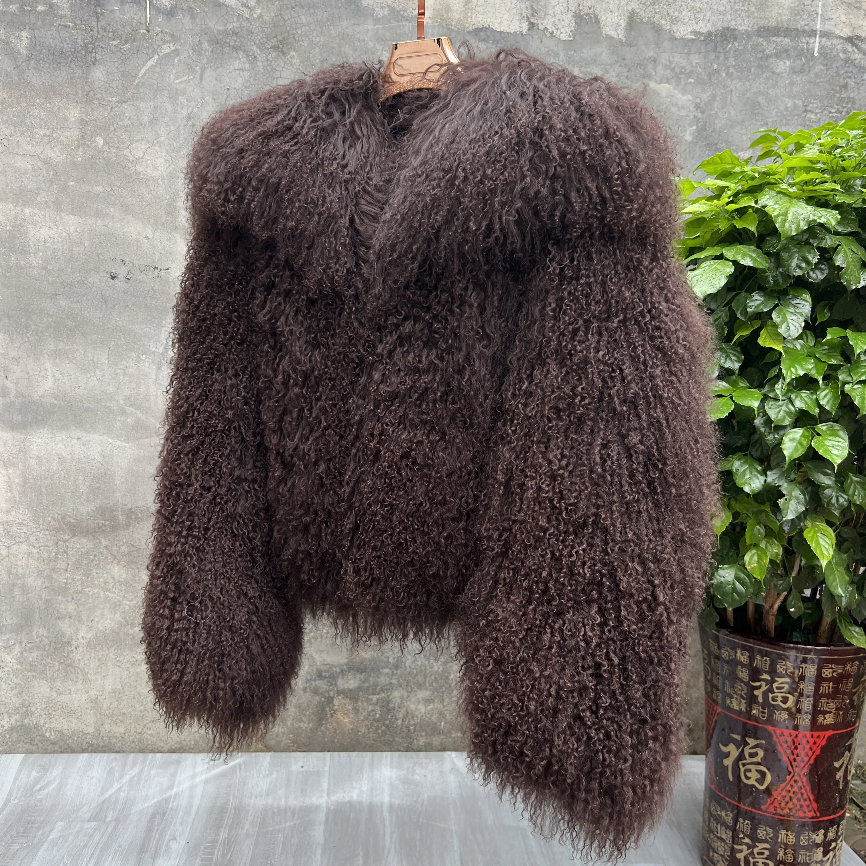 Новый стиль, натуральная 100% монгольская дубленая овчина - Фотография_2