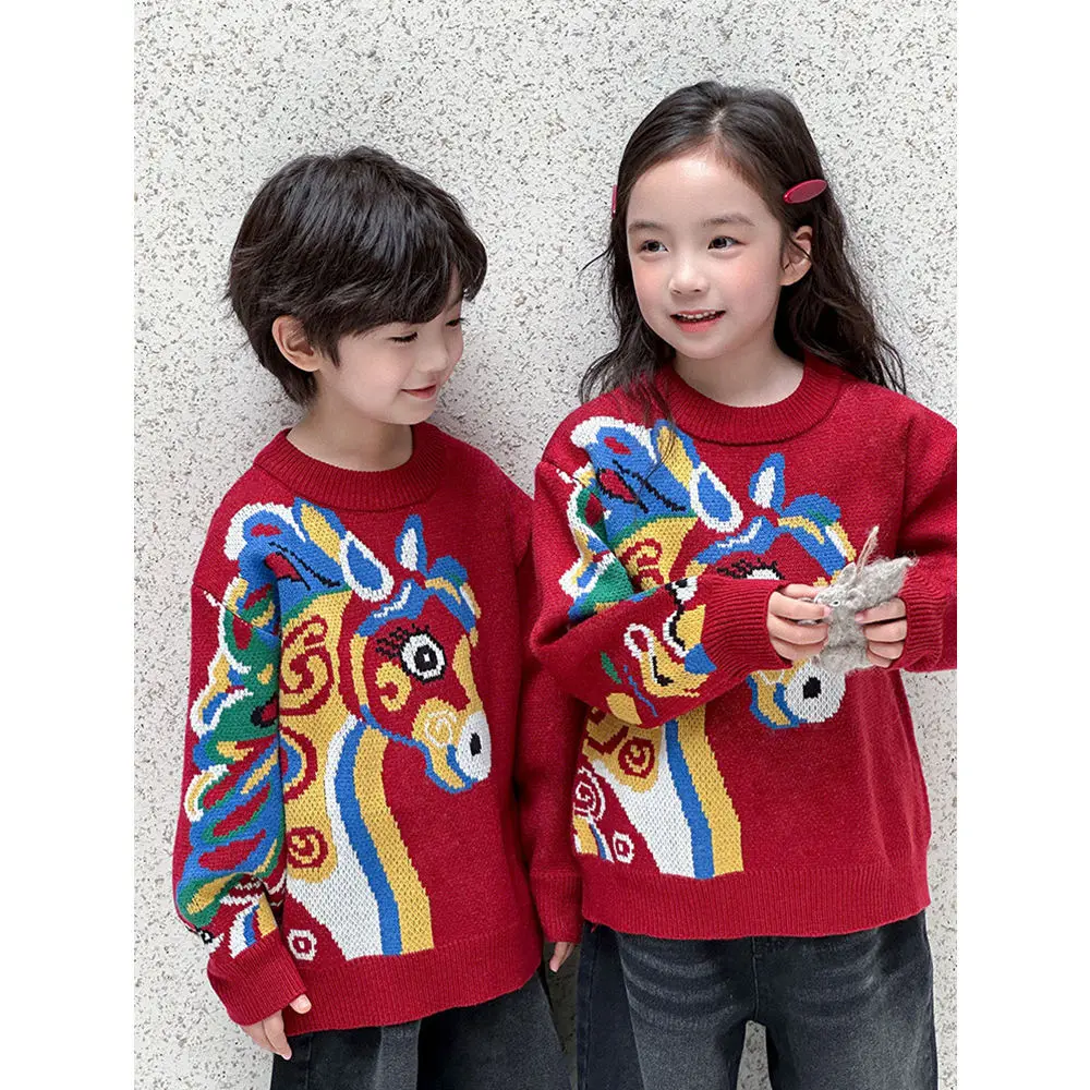 2026 зимний новогодний одинаковый свитер для всей семьи - Фотография_5