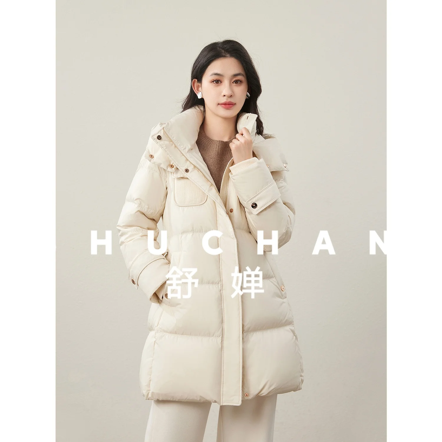 Женский пуховик среднего и длинного - Фотография_5