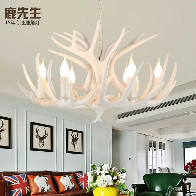 Винтажная люстра в американском стиле из смолы - Фотография_5