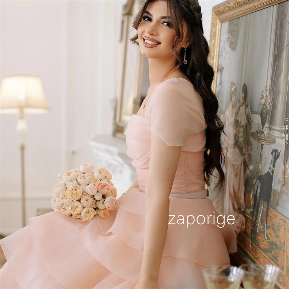 Бальное платье из органзы с многоуровневыми - Фотография_3