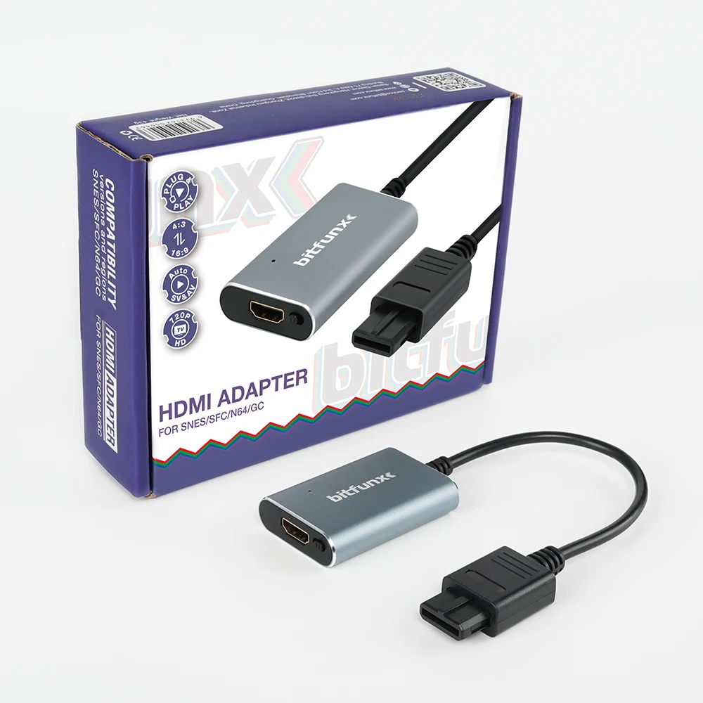 Адаптер bitfunx 720p svideo/av-hdmi для snes/n64/sfc/ngc ntsc/pal 4:3/16:9 - Фотография_6