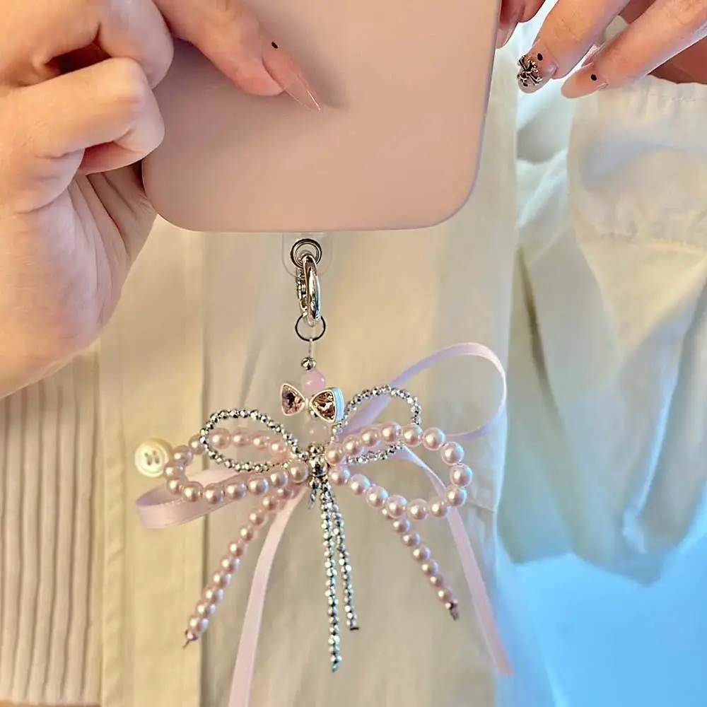 Ins sweet pink bow телефонная цепочка - Фотография_5