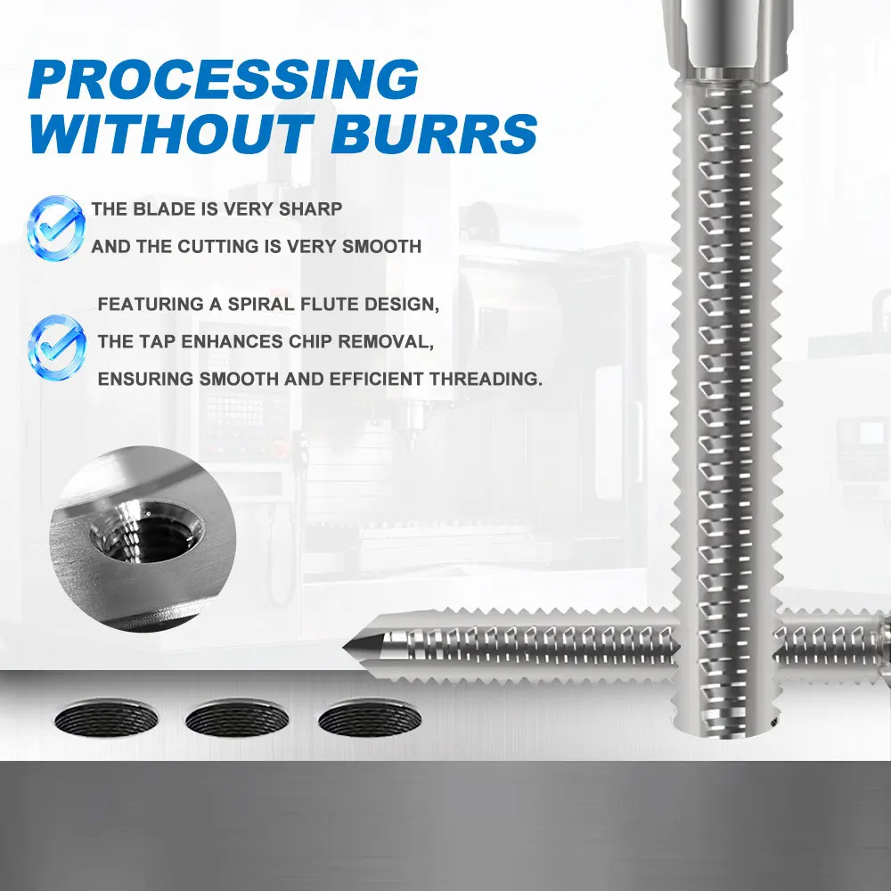 Резьбовой метчик с длинным хвостовиком m2-m12 - Фотография_5