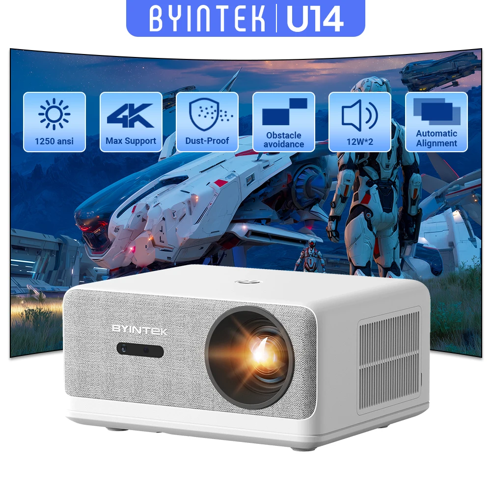 Проектор byintek love u14 full hd 1080p 4k smart bluetooth wifi 6