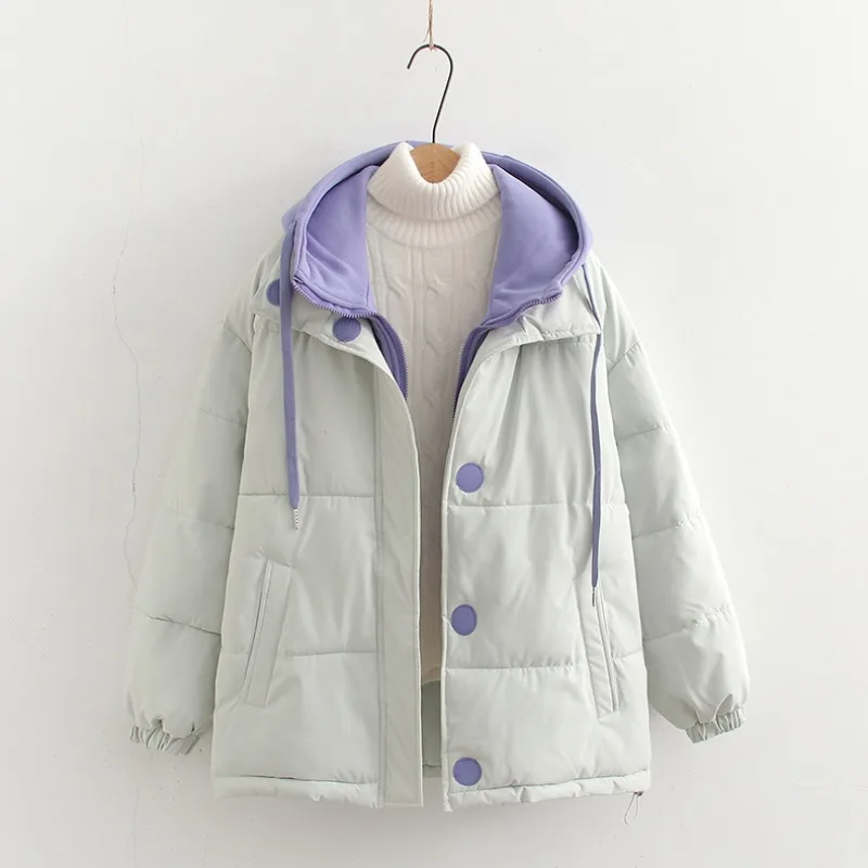 Зимнее хлопковое пальто из двух частей для женщин - Фотография_2