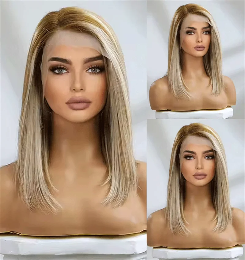 Парик боб ombre платиновый блондин - Фотография_4