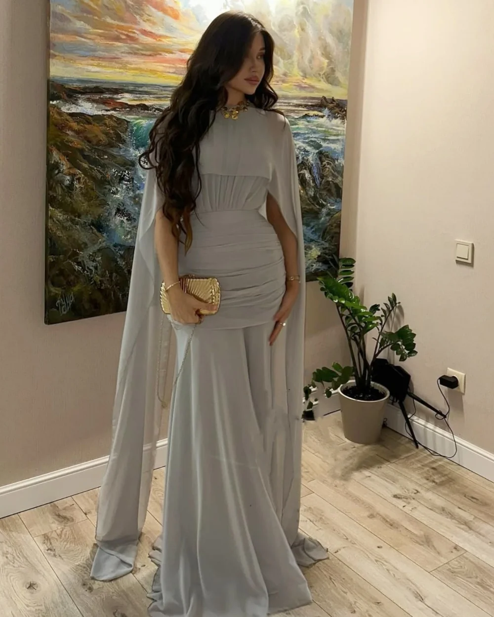 Модные шифоновые плиссированные