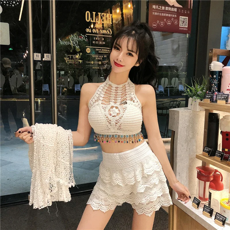 Новый пикантный кружевной кардиган