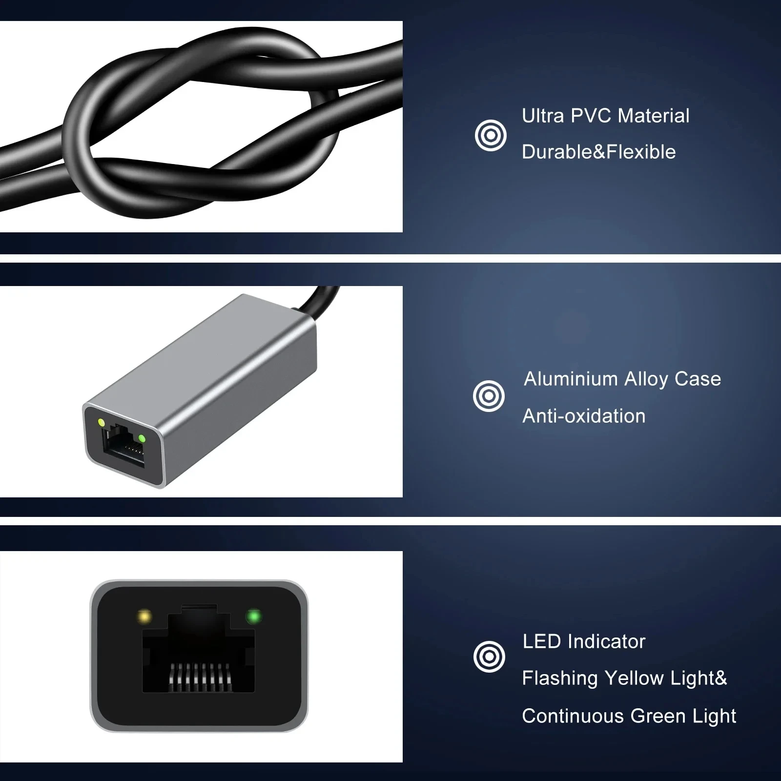 Usb 3.0 проводной usb typec к rj45 - Фотография_3