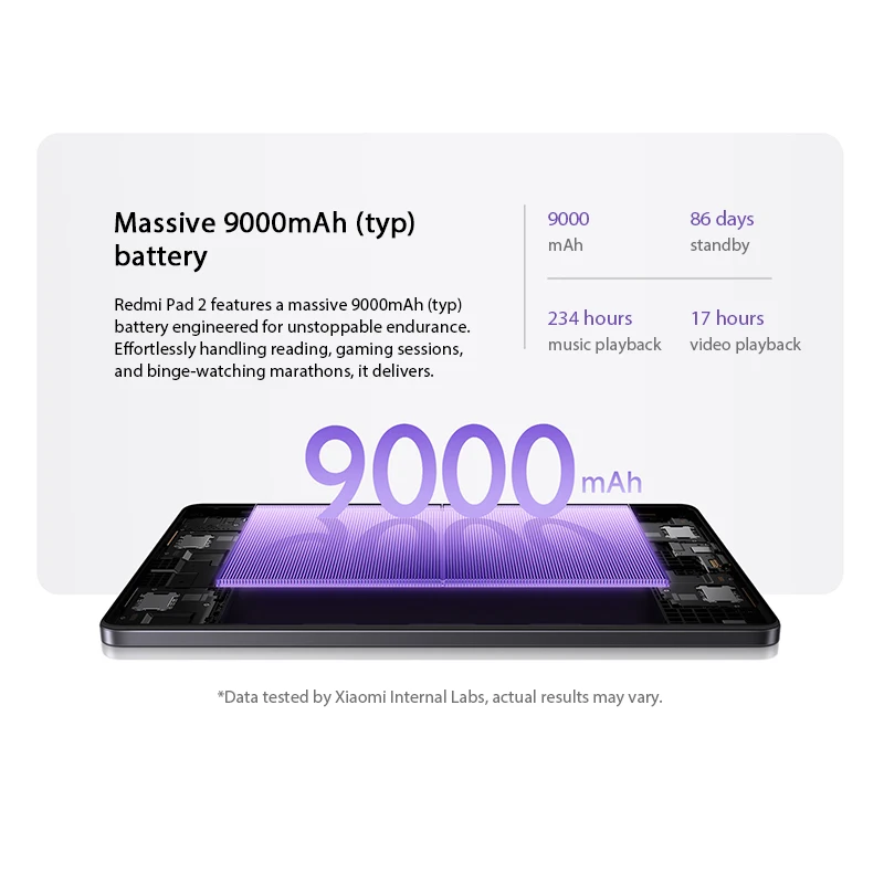 Глобальная версия xiaomi redmi pad 2 advanced helio g100-ultra 11 дюймов - Фотография_2