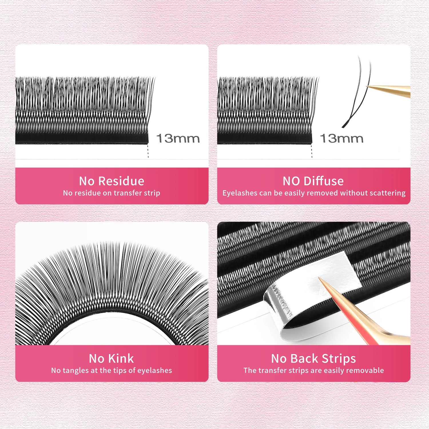 Xiusuzaki u-образные наращивание ресниц с параллельными цветами - Фотография_4