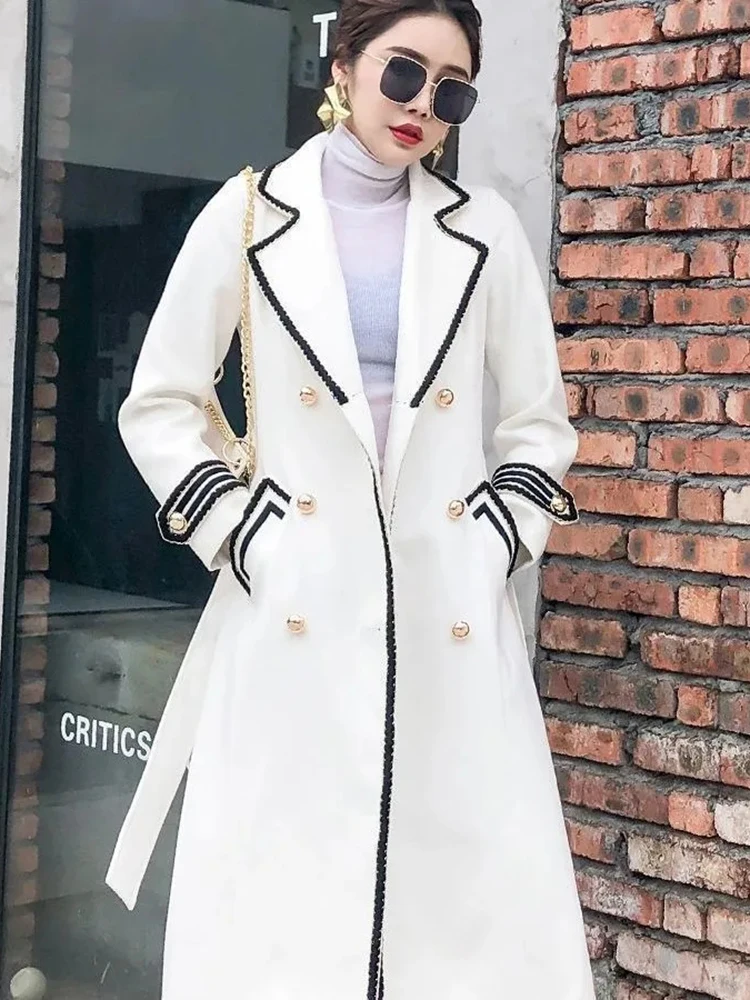 Британские толстые теплые шерстяные однотонные chaquetas на осень-зиму - Фотография_4