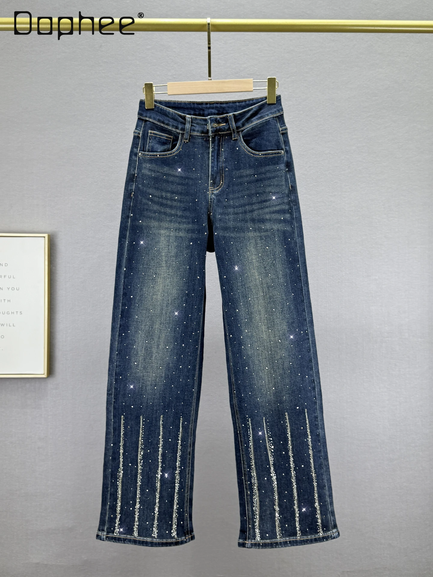 Джинсы со стразами для женщин - Фотография_2