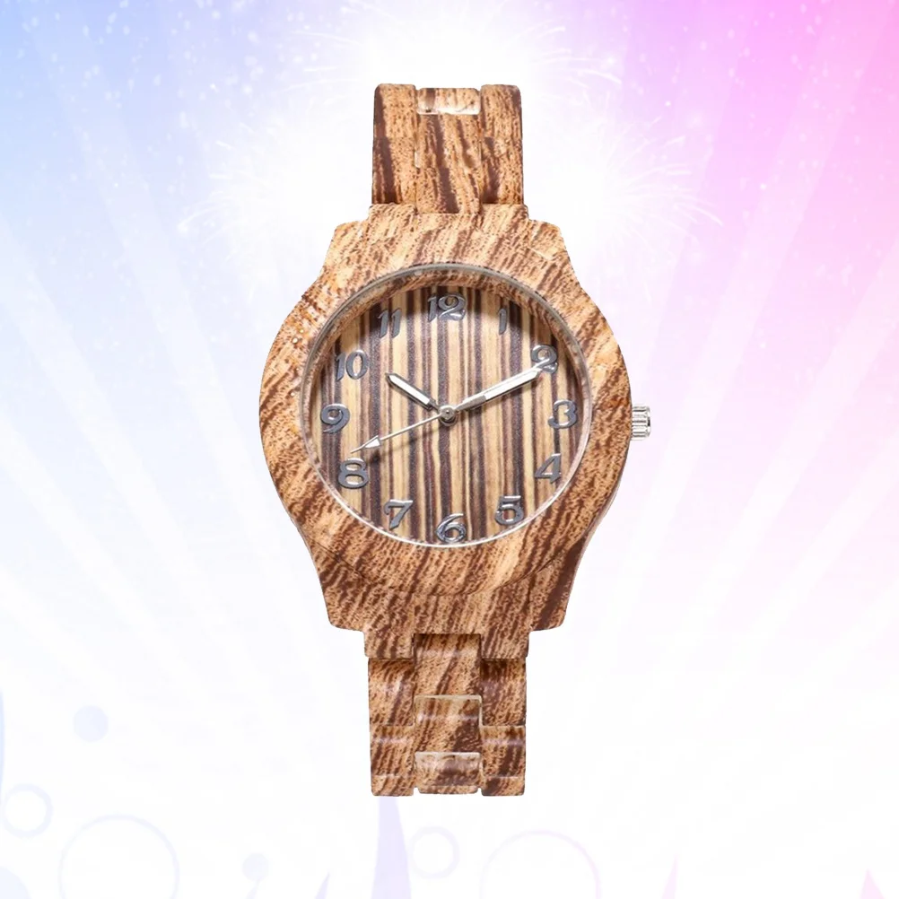 Кварцевые часы для пары с бамбуковым зерном