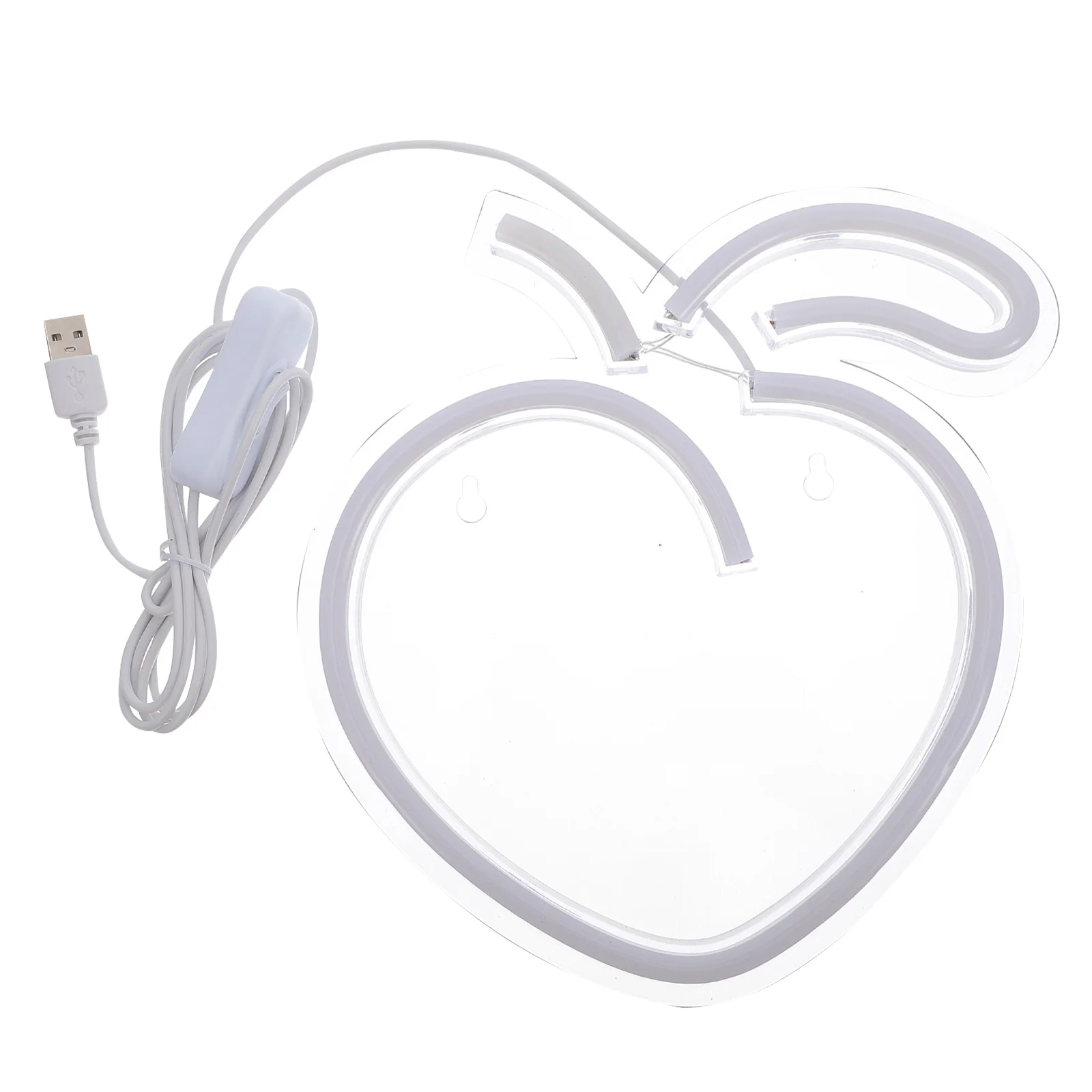 Светодиодная неоновая вывеска в форме персика с питанием от usb - Фотография_6