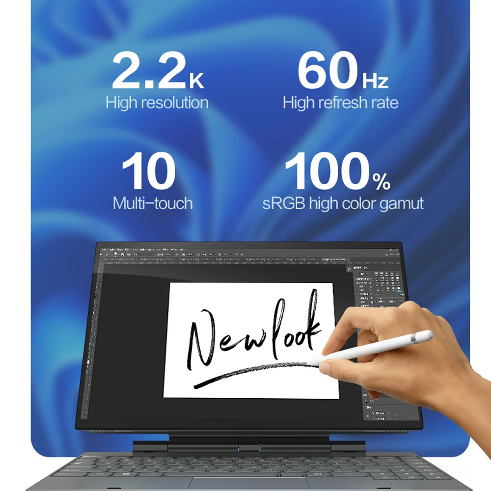 Crelander 2 в 1 ноутбук intel n95 - Фотография_2