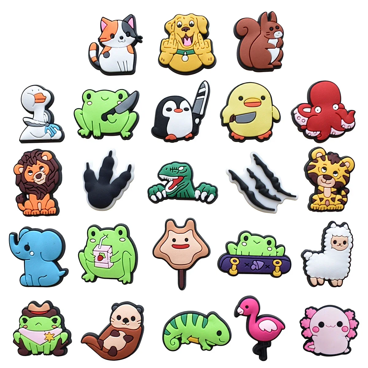 Подвески для обуви с тигровой лягушкой для crocs