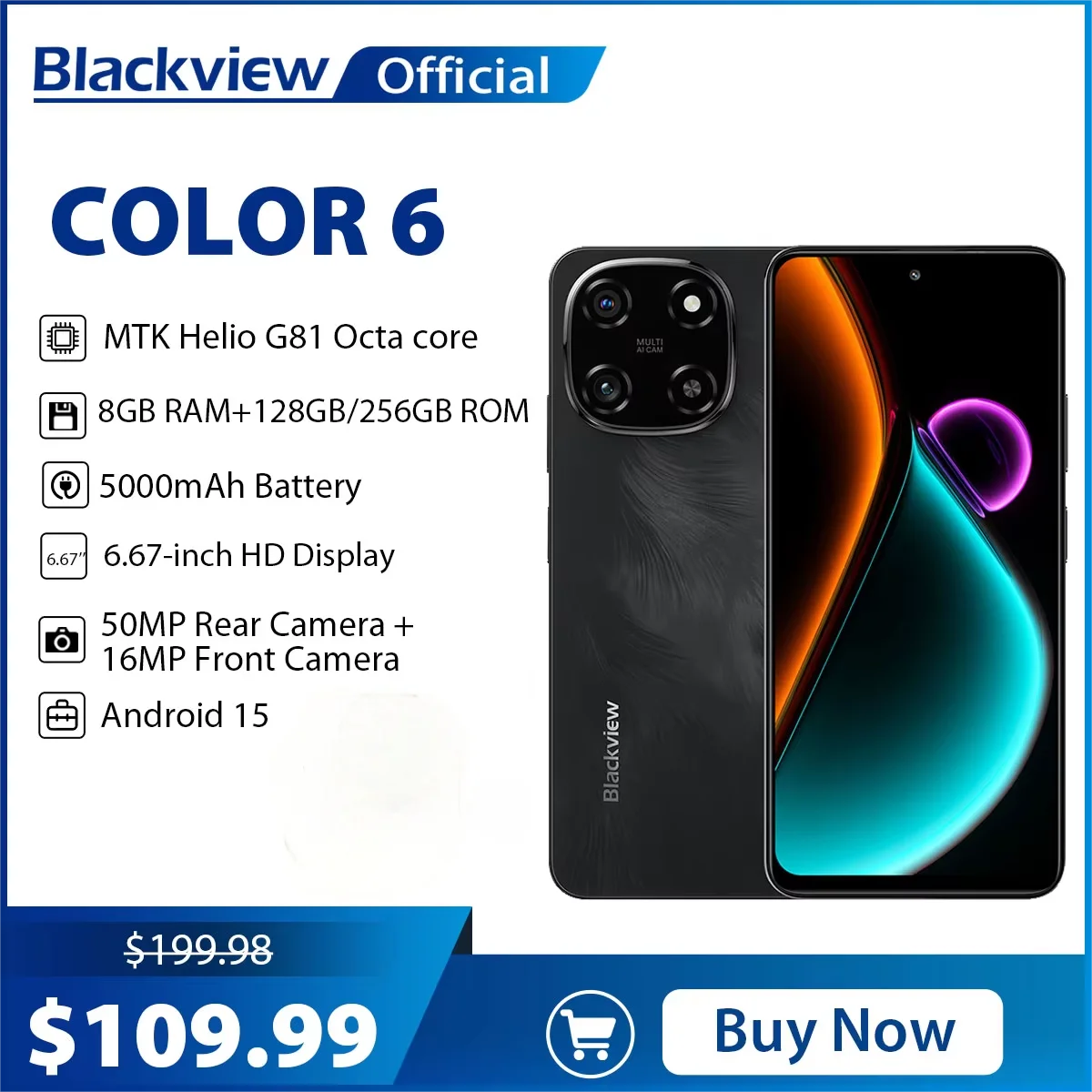 Смартфон blackview color 6