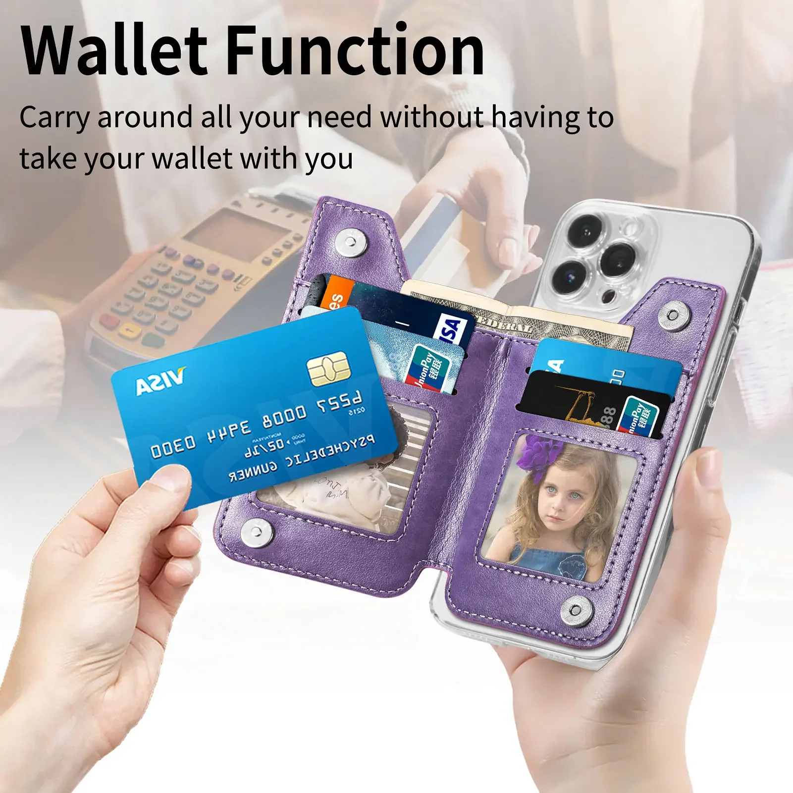 Универсальный держатель для сотового телефона с отделением для карт - Фотография_3