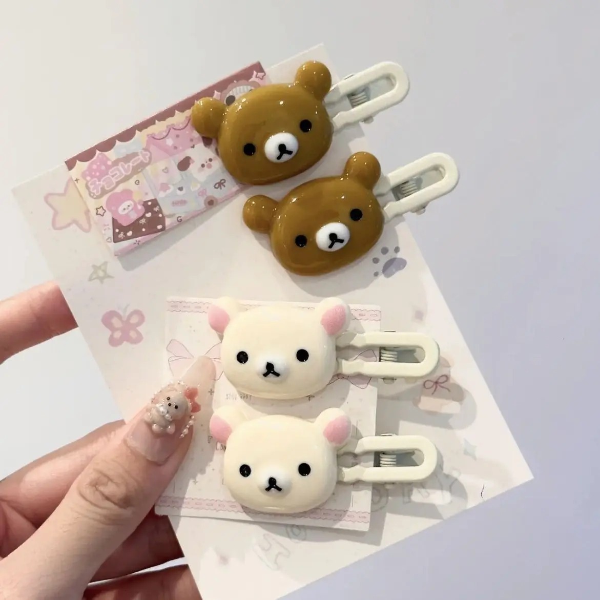 Заколки для волос rilakkuma для девочек kawaii relax bear