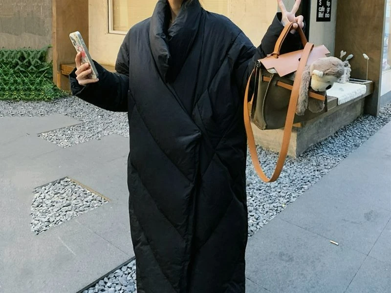 Года, зимняя толстая хлопковая куртка до колена